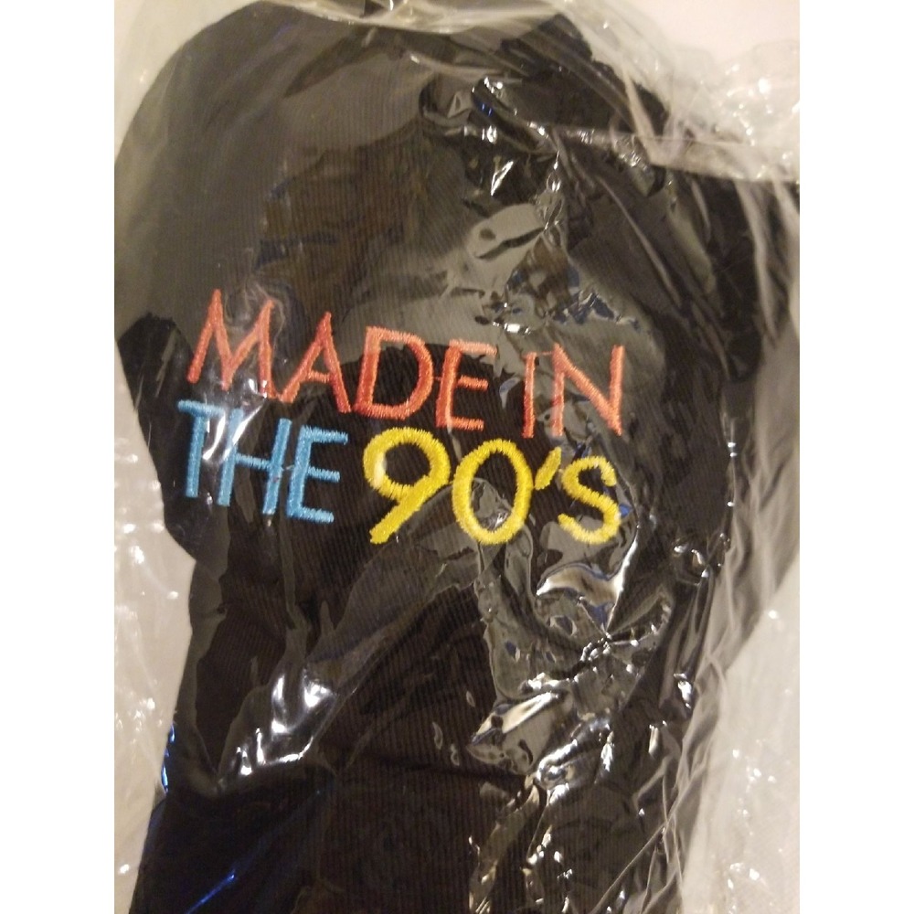 Made In The 90s Black Embroidered Baseball Cap‎ Hat Novelty Costume